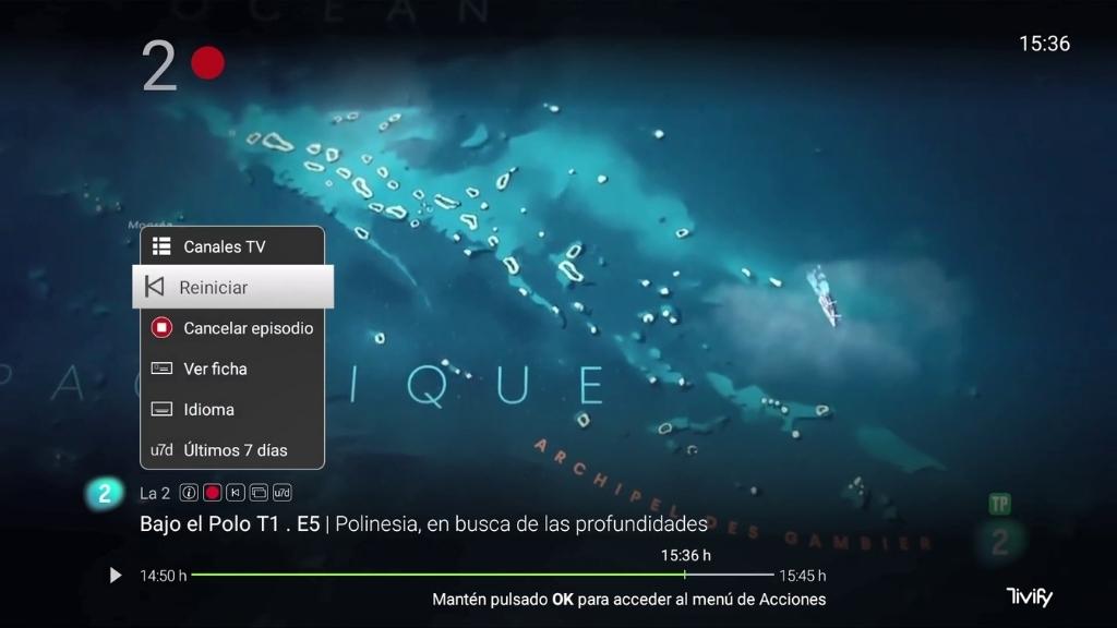 Reiniciar contenidos Tivify